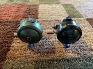 Vintage Fishing Reels Johnson Century Model 100b & 100.  Great For Collector