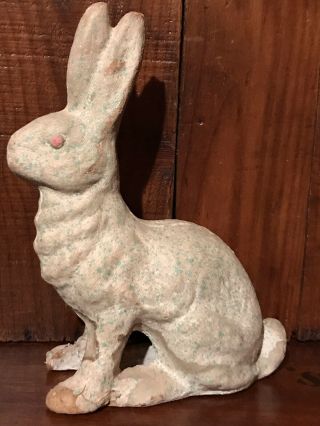 Antique Authentic Primitive Large Paper Mache Rabbit Bunny Easter Aafa