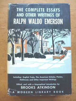 The Complete Essays Of Ralph Waldo Emerson Modern Library 91 Hc/dj Writings Rare