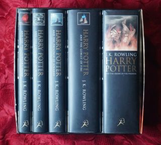 Harry Potter Books 1 - 5 Adult Edition Hardback Box Set - Rare