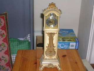 Vintage Schmid 8 Day Miniature Grandfather Clock