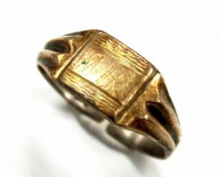 Antique/vintage 9ct Gold On Silver Signet Ring
