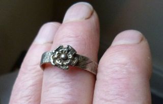 Rare Medieval 15 - 16 Century Silver Gilt Finger Ring