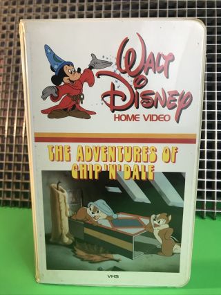 The Adventures Of Chip ‘n Dale - Vhs•walt Disney Clamshell•rare•