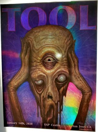 Tool Poster San Jose,  Ca 2020 By Chet Zar,  Not Signed,  Fear Inoculum Tour Rare