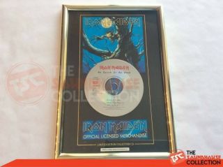 Iron Maiden Rare Official 1992 Fear Of The Dark Fc Cd Award Plaque