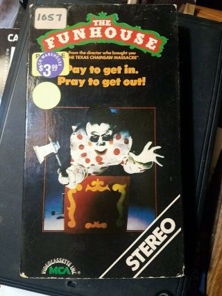 The Funhouse - Vhs - 1982 - Mca 1st Release Rare Slasher Oop Horror
