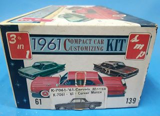 Vtg Amt Smp 1961 Chevy Corvair Monza Coupe 1/25 Annual 61 Box Only