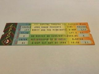Rare Bobby And The Midnights Concert Ticket 11/1/1980 Capitol Theater Nj