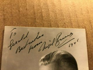 Nigel Bruce Very Rare Early Autographed Photo Sherlock Holmes Rebecca ' 41 6
