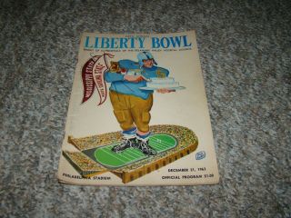 Rare 1963 Liberty Bowl Program Mississippi State Vs N.  C.  State 8,  300 Fans