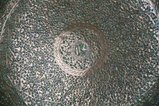 Fine Large (39.  5cm) Antique Persian/ottoman/islamic Bronze Engraved Tray/platter