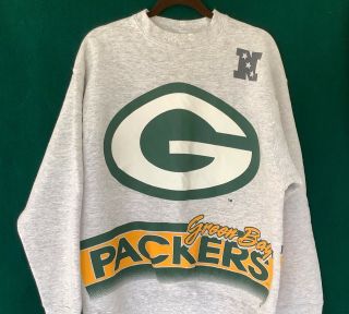 Rare Green Bay Packers Sweatshirt - Sz L - Packer Logo On Front - Packers P On Back