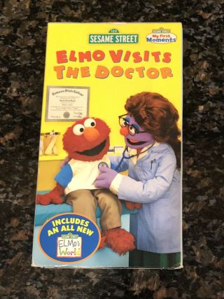 Elmo Visits The Doctor Vhs Sesame Street Kids Educational Learning Rare