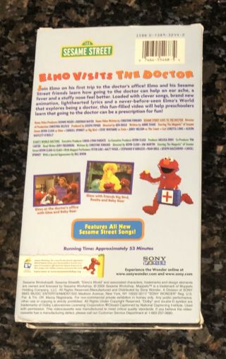 ELMO Visits The Doctor VHS Sesame Street Kids Educational Learning Rare 2