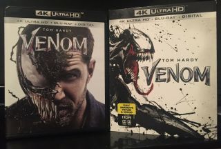 Venom (4k Uhd,  Blu Ray) With Rare Oop Slipcover