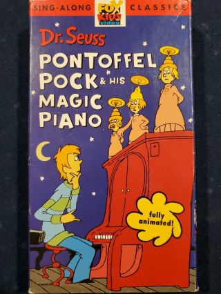 Dr.  Seuss Pontoffel Pock & His Magic Plane Vhs 1996 Rare Sing - Along
