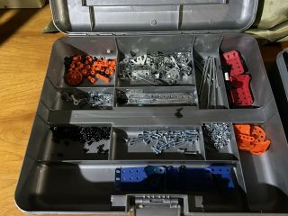 Vintage Meccano Erector Set In Gray Plastic Box | #42878246