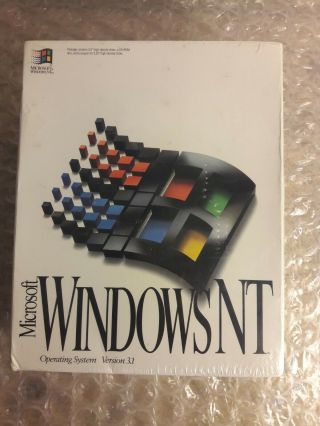 Microsoft Windows Nt 3.  1 First Os Cdrom Factory - Rare 1993