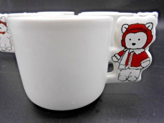 5 Vintage Dayton Hudson Santa Bear Childs Christmas Cup Mug 1987 Dayton ' s Japan 2