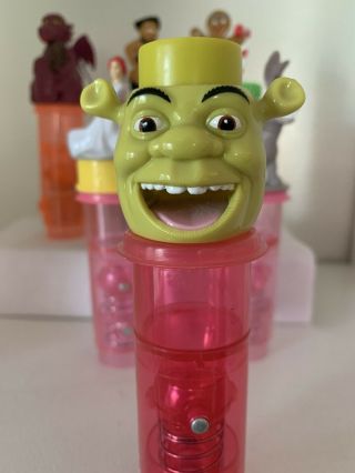 SET 6 Shrek M&M ' s Minis Pogo Candy Dispensers - Donkey Princess Fiona Toys Rare 3