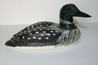 Vintage Hand Carved & Painted 12 " Duck Solid Wood Hand Painted Decoy Decoration