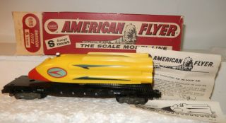American Flyer 25515 Rare Rocket Sled Car Complete Orig.  Box & Inxs.