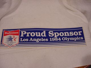 Vintage & Rare 1984 Los Angeles Summer Olympics 15 Inch Bumper Sticker,  Cool