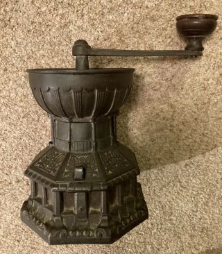 Rare A.  Kenrick & Sons Coffee Grinder Inspired By York Minster Font