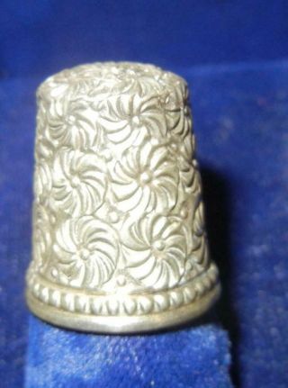 Antique Fancy Ornate Ketcham & Mcdougall Sterling Silver Thimble
