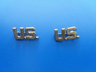 Rare Early Ww2 Us Army Officer Collar Insignia Matched Pair