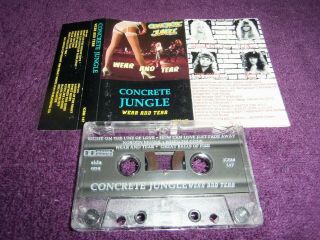 Concrete Jungle.  Wear And Tear.  Rare.  Hair Metal Cassette.  1988
