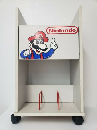 Vintage 1989 Nintendo Rolling Cart/shelf/stand Nes Console Organizer Mario Rare