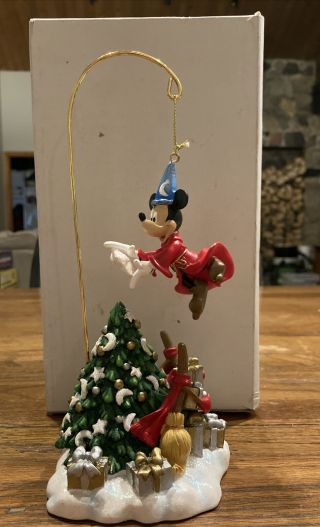 Disney Parks Fantasia Sorcerer Mickey Mouse Christmas Tree With Stand - Rare