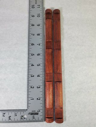 Vintage Lincoln Logs 4 Notch Flat Dark Brown 10 1/2 " Length