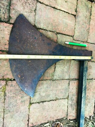 Very Rare Huge Antique French Executioners - Execution Style Battle Axe Halberd