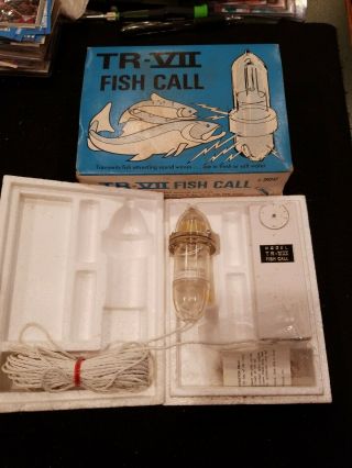 Vintage Fishing Tr - Vii Fish Call Bo Box Transmits Sound Waves Sears 60s