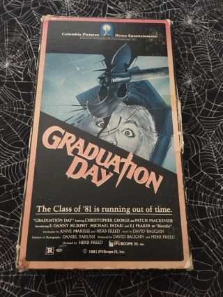 Graduation Day Vhs Columbia Home Pictures 1982 Horror Vintage Rare
