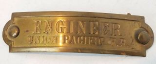 Union Pacific Railroad Engineer Hat Badge Uprr 4 " Antique Rare Metal