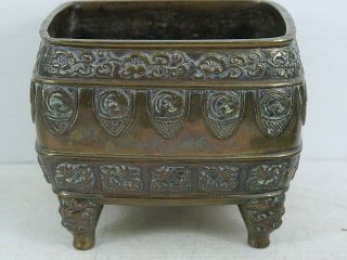 Very Old Chinese Bronze Censer With Interesting Decoration - Very Rare - L@@k