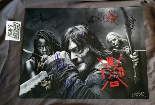 Sdcc 2019 Comic - Con Amc Twd The Walking Dead Cast Signed Autographed Poster Rare