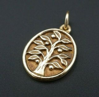 Rare James Avery Tree Of Life Eden Medallion 14k Gold Charm Uncut Chs1463