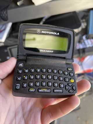 Vintage Motorola Arch Pager Beeper Talkbout Flex W Keyboard Rare
