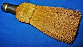 Antique Silver Toned Handled Natural Fiber Bristle Crumb Brush Or Wisk Broom