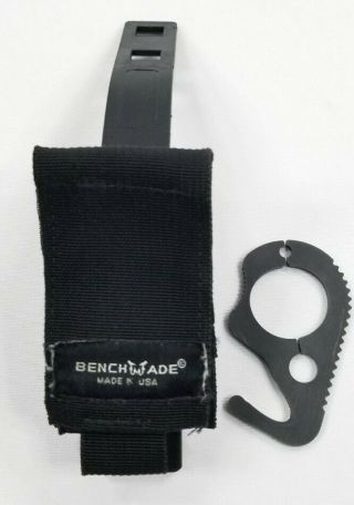 Rare Discontinued Benchmade Rescue 5 Hook Strap Cutter W Soft Sheath Bm5blkw Vgc