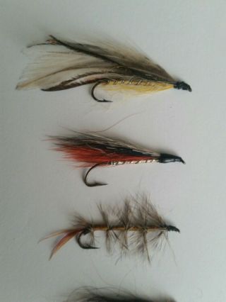 15 Vintage Hand Tied Fly Fishing Lures Hair Feathers 14 Different Designs 2