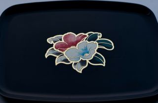 Vintage Rare Flower Couroc Tray | Mid Century Platter