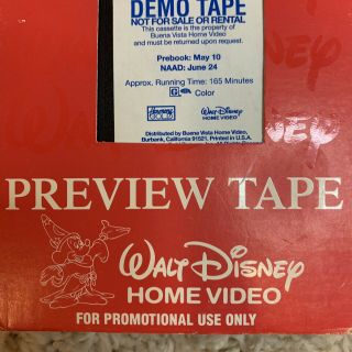 Heidi (VHS) Preview Demo Tape Walt Disney Home Video RARE 3