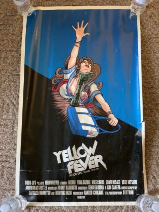 Vintage Hook Ups Yellow Fever Skateboard 20x33in Paper Banner Poster Pop Rare