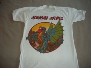 Very Rare Vintage 1980s Unsold Rolling Stones Rock T - Shirt - Sm